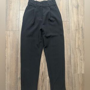 Topshop Black High-Waist Trousers Women’s US 2 – Tailored Slim Pant